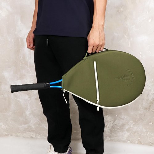 TOURBON Neoprene Padded Tennis Racket Bag Protector Cover Case with Zipper Pocket, Sports Backpack Sling Bag for Men Women