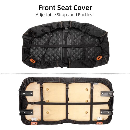 Roykaw 1680D Oxford Cloth Golf Cart RXV Front Seat Covers Compatible with EZGO RXV Front Seat Cushion, Backrest & Bottom Seat Cover, Easy Installation, Wear Resistance