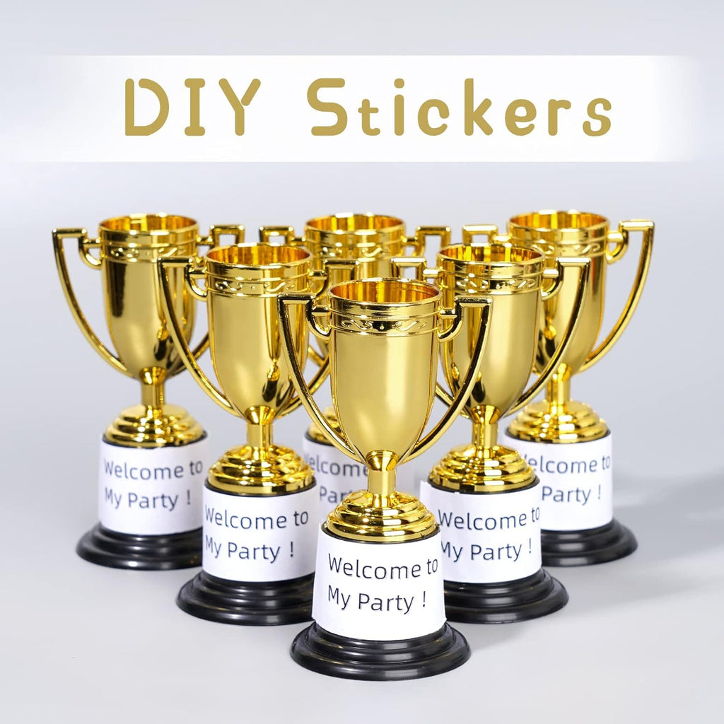 ZZYFGH Mini Gold Trophy Cups - 4 Inch Award Trophies for Sports, Parties & Competitions