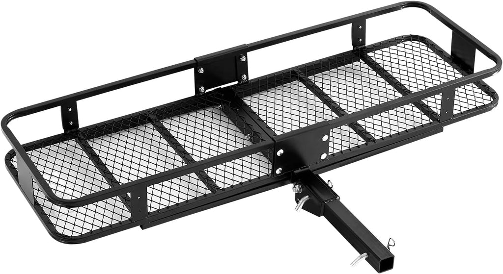 VEVOR Hitch Cargo Carrier - 500 lbs Capacity with Waterproof Cargo Bag & Net | 60"x20"x6" for SUVs