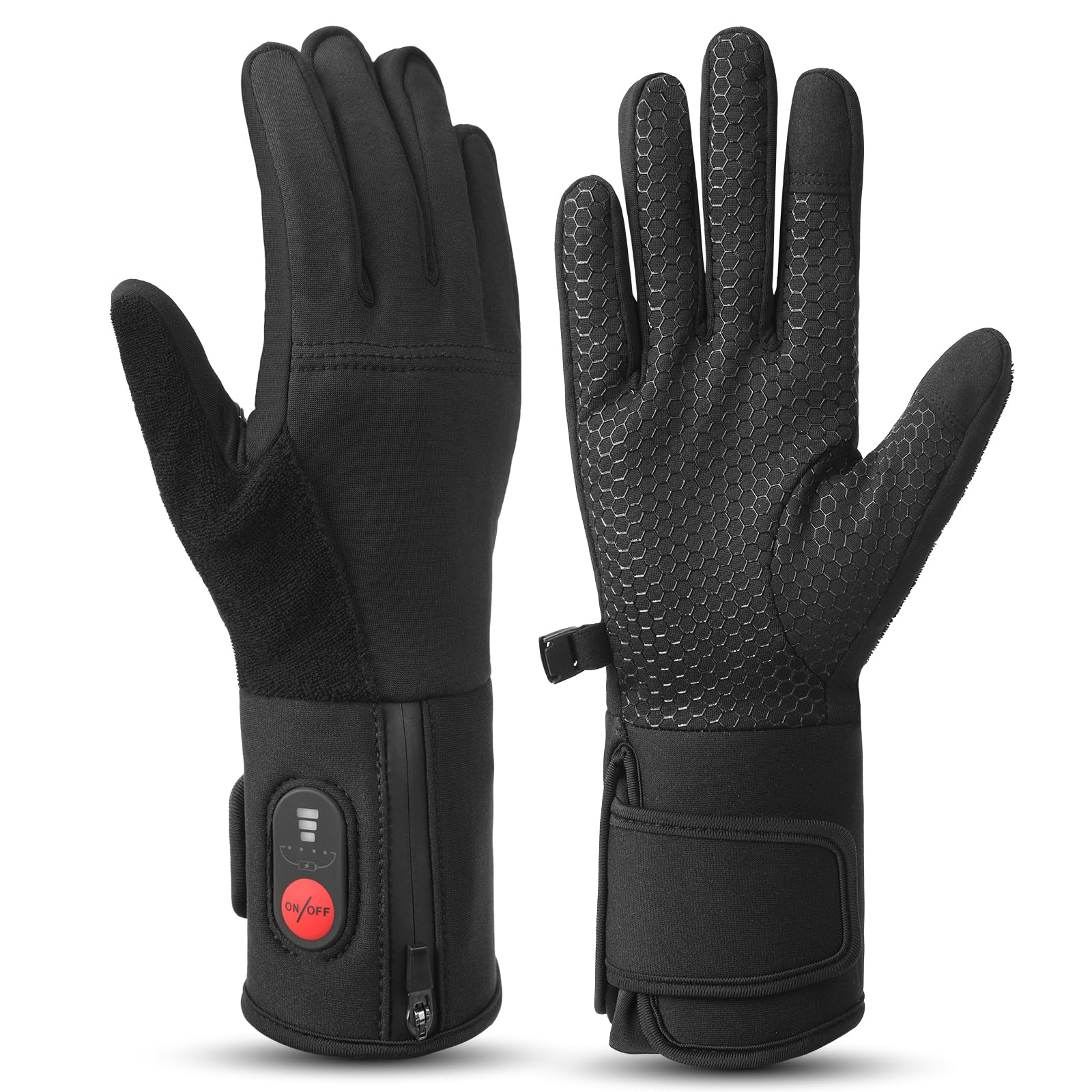 Upgraded Heated Glove Liners for Men & Women, Thin Rechargeable Gloves with Graphene Heating, Touchscreen Compatible, Fast Charge Warmth for Winter Sports & Outdoor Use