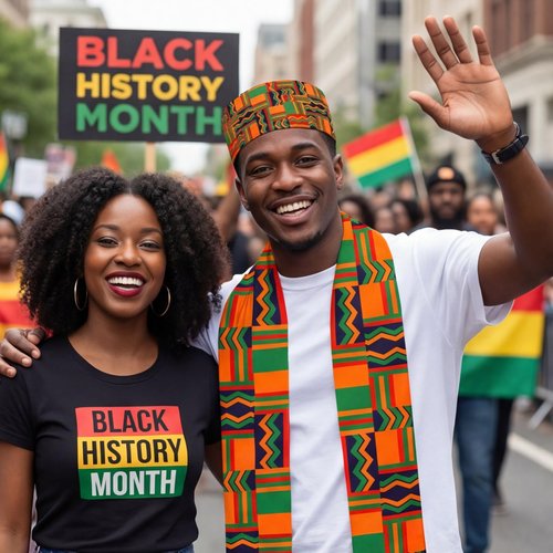 2Pcs African Kente Pattern Kufi Hat Men African Print Scarf Black African History Stole Sash Graduation Women Accessory