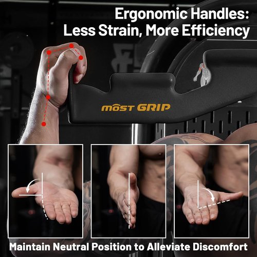 **Skiennix LAT Pull Down Bar - 6 Ergonomic Handles for Neutral Grip | Versatile Pulldown Attachment for Home Gym**