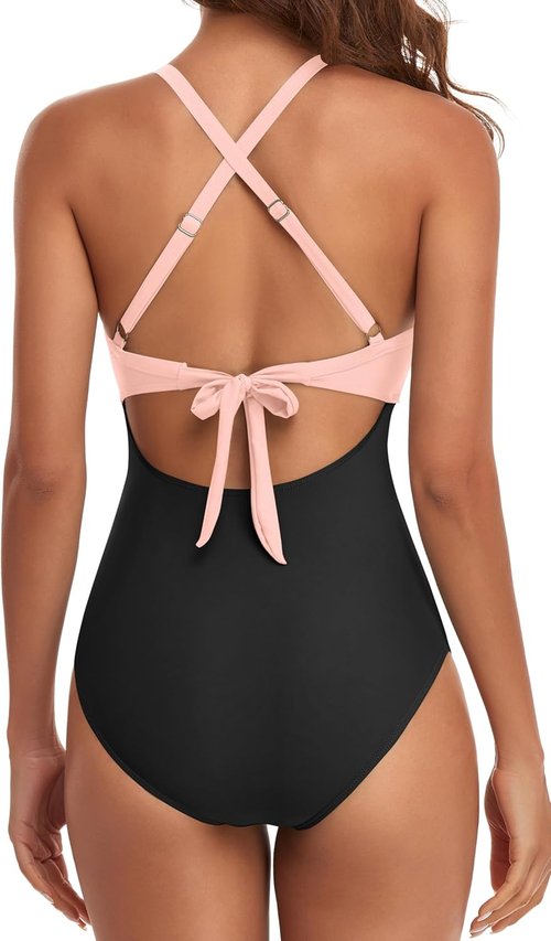 Eomenie Women's One-Piece Swimsuit - Tummy Control & Cutout Design | High-Waisted Bathing Suit