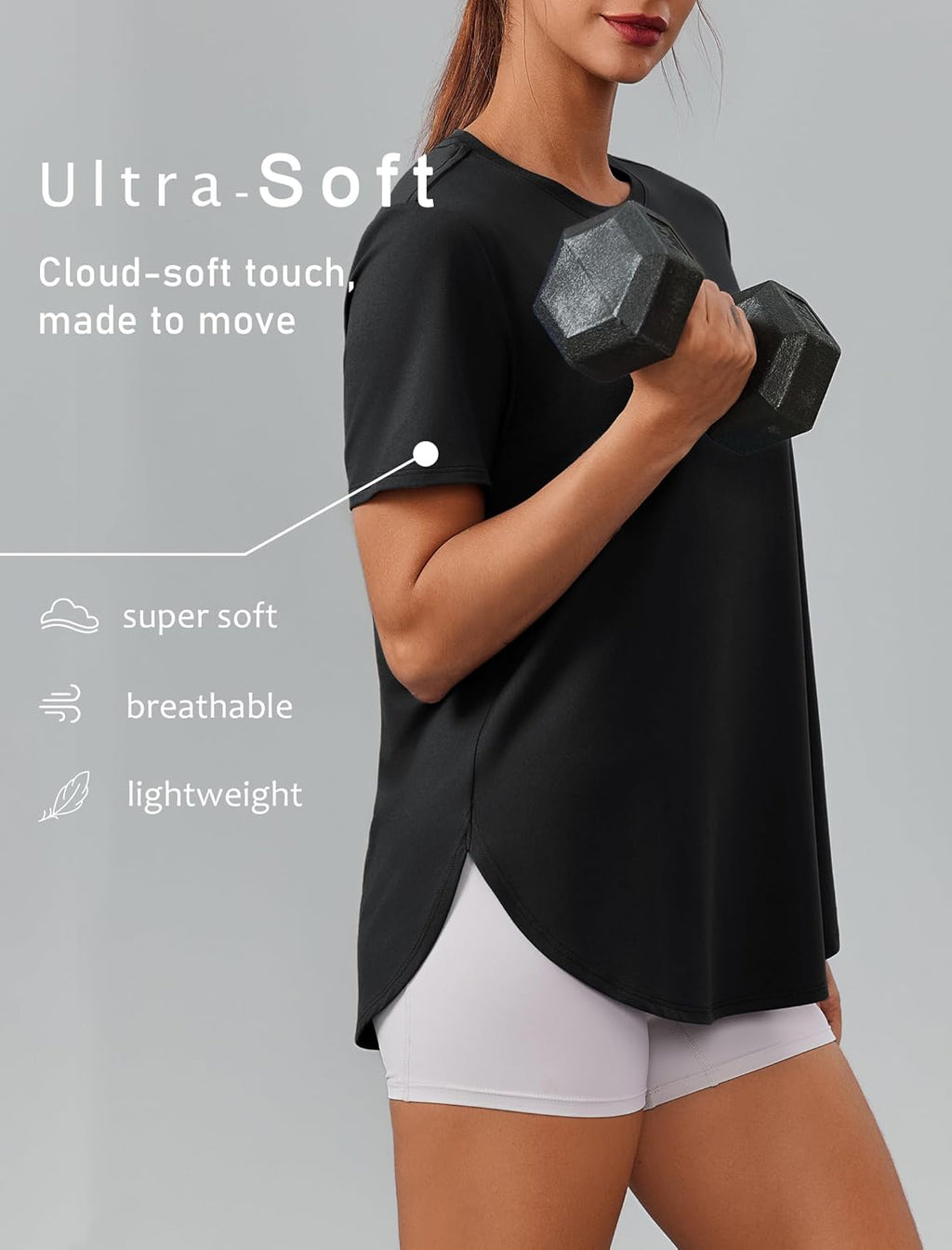 PINSPARK Workout Tops for Women - Short Sleeve Athletic Shirts | UPF 50+ Quick Dry Gym & Hiking | Sizes S-3XL