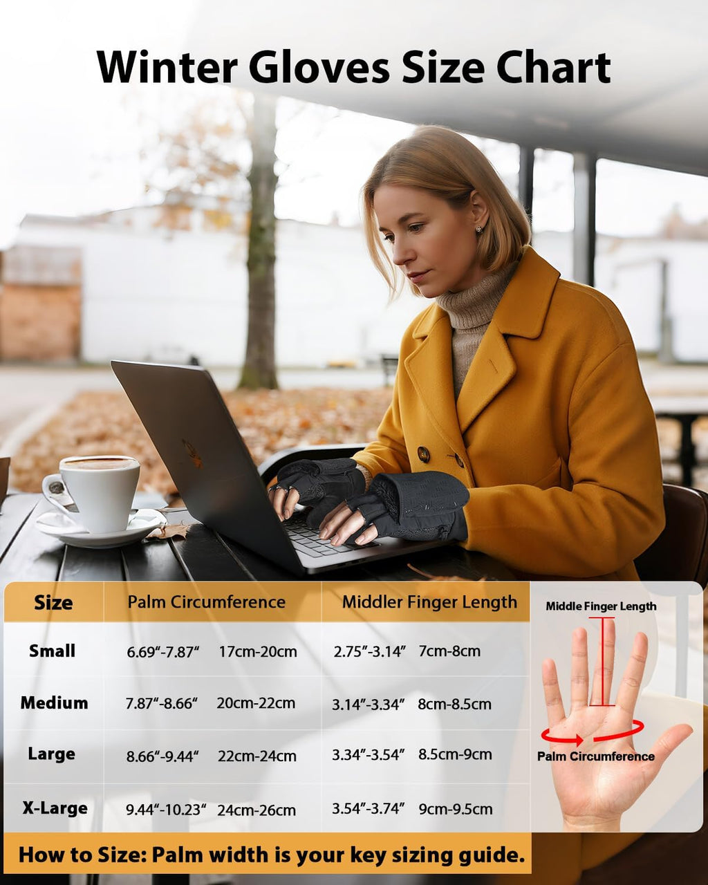 RIGWARL Winter Fingerless Gloves - Convertible Mittens with Hand Warmer Pocket for Men & Women