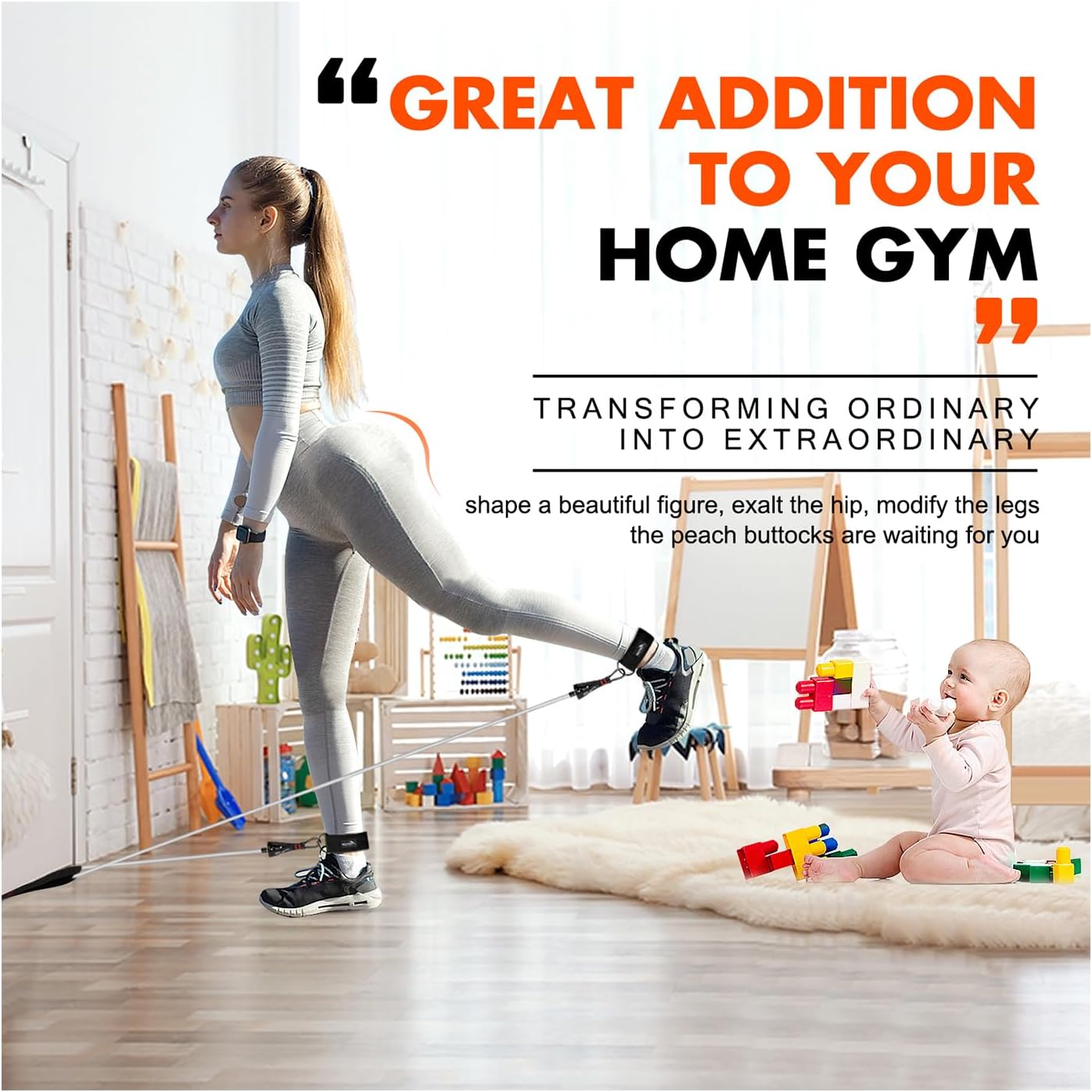 Skiennix Pull Up Assistance Bands - Heavy Resistance Training Set for Home Workouts & Physical Therapy