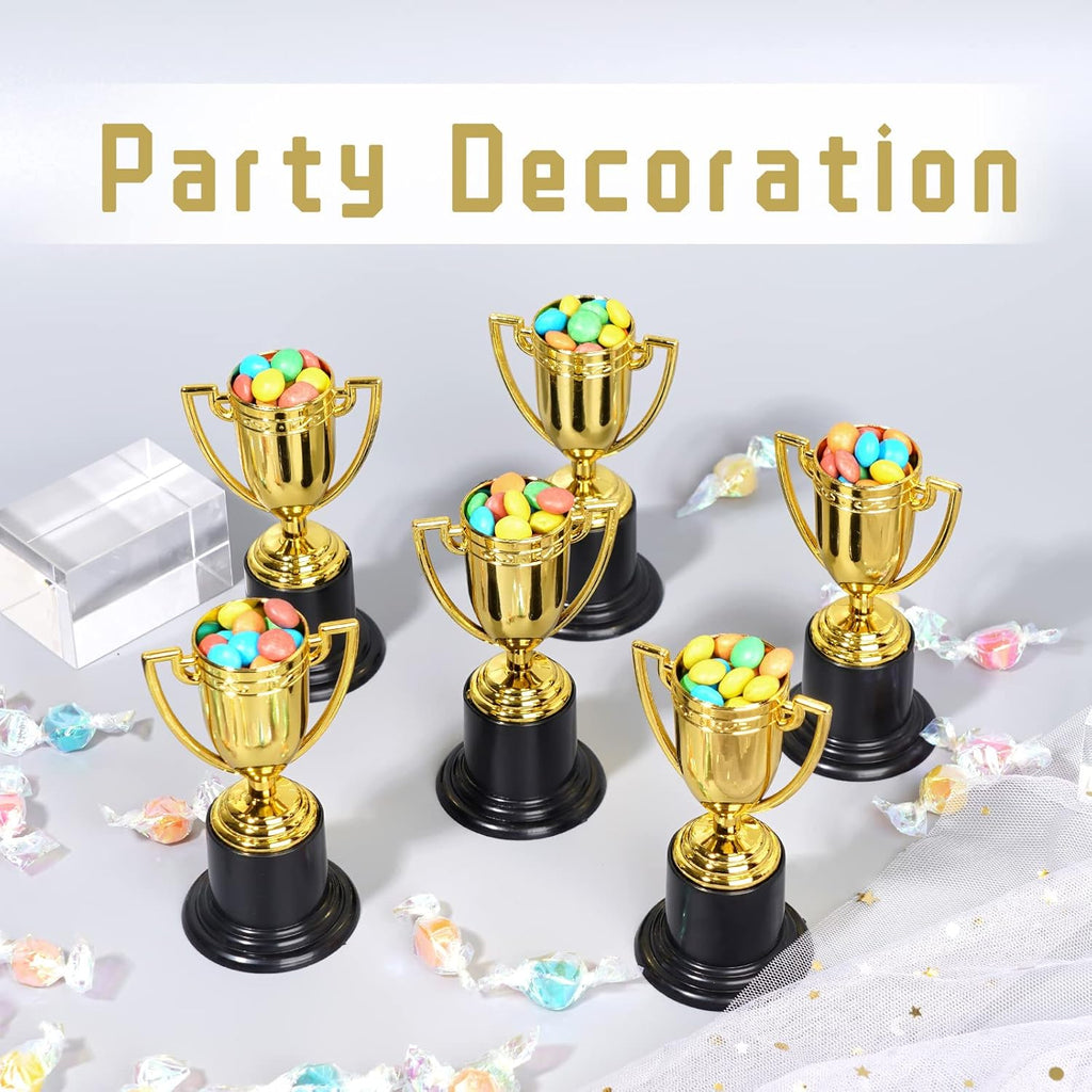 ZZYFGH Mini Gold Trophy Cups - 4 Inch Award Trophies for Sports, Parties & Competitions