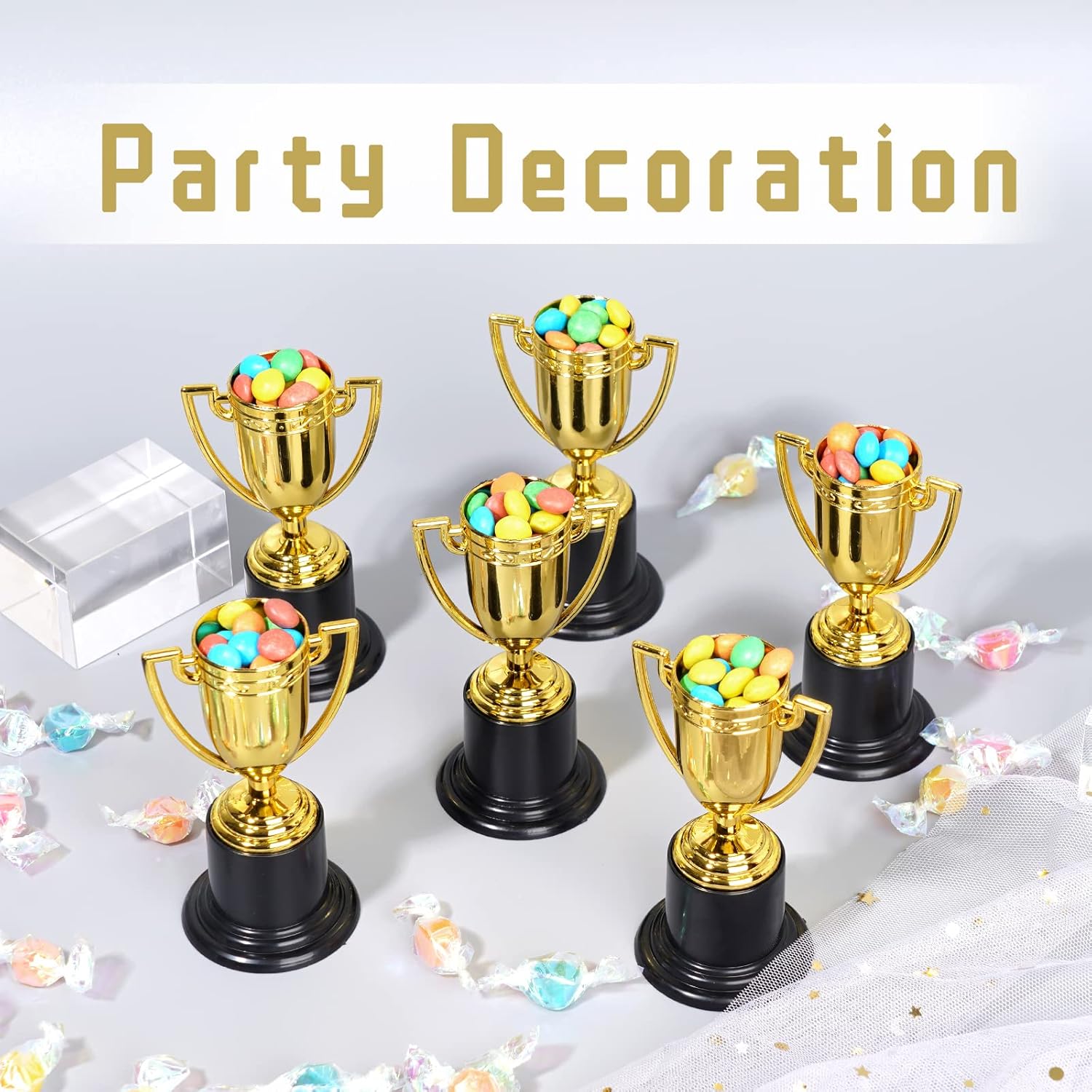 ZZYFGH Mini Gold Trophy Cups - 4 Inch Award Trophies for Sports, Parties & Competitions