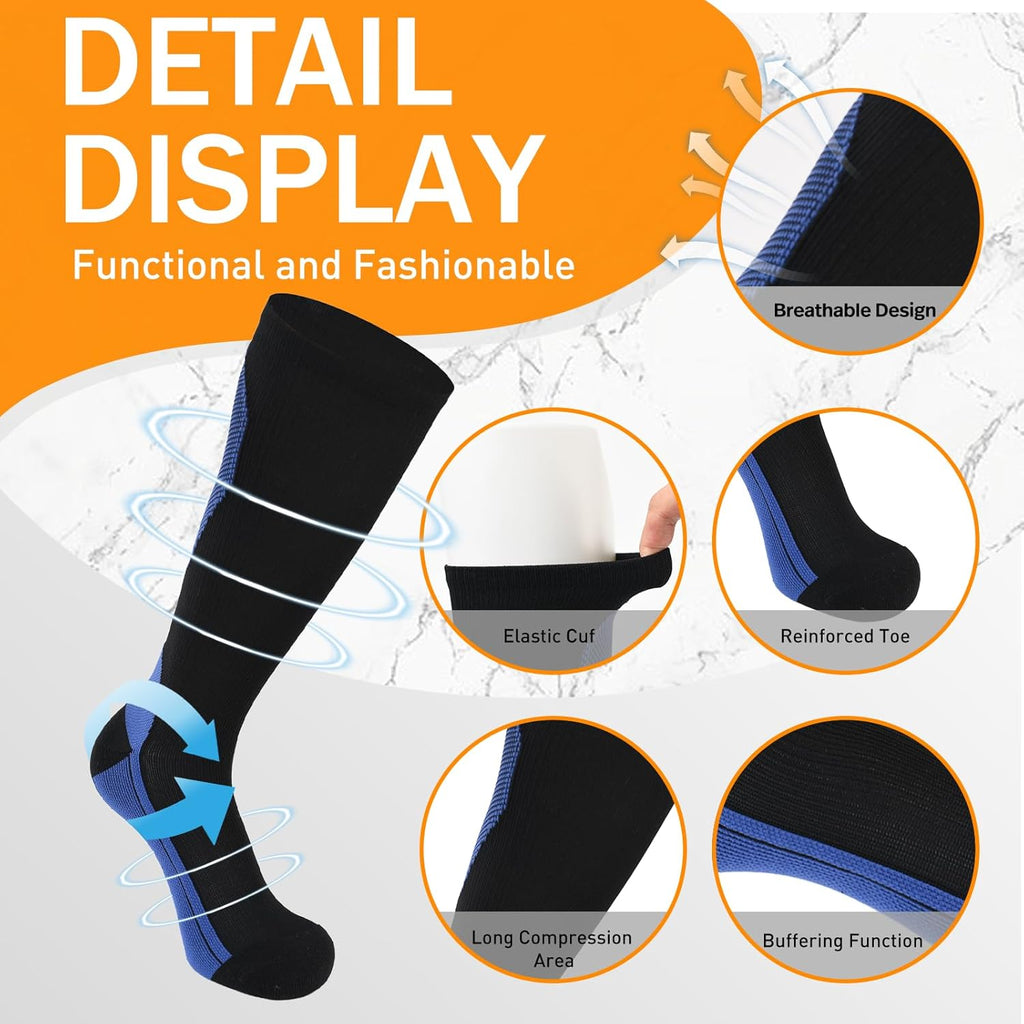 Skiennix Men's Athletic Socks - Soft, Comfortable Sports Socks for Running & Daily Wear