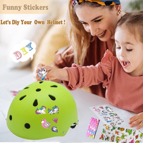 FOOKCIAN Kids Helmet - Adjustable Toddler Skateboard Helmet with Knee, Elbow & Wrist Guards | Ages 2-14