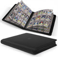 Skiennix Premium Card Binder - 12 Pocket Album for 720 Trading Cards | Durable PU Zipper, Black