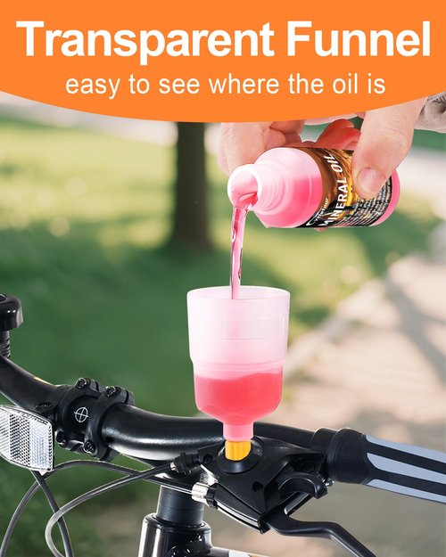 cycletour Brake Bleed Kit for Shimano, TEKTRO, TRP Hydraulic Brakes. Including 240 ML Mineral Oil Brake Fluid and Operation Instructions