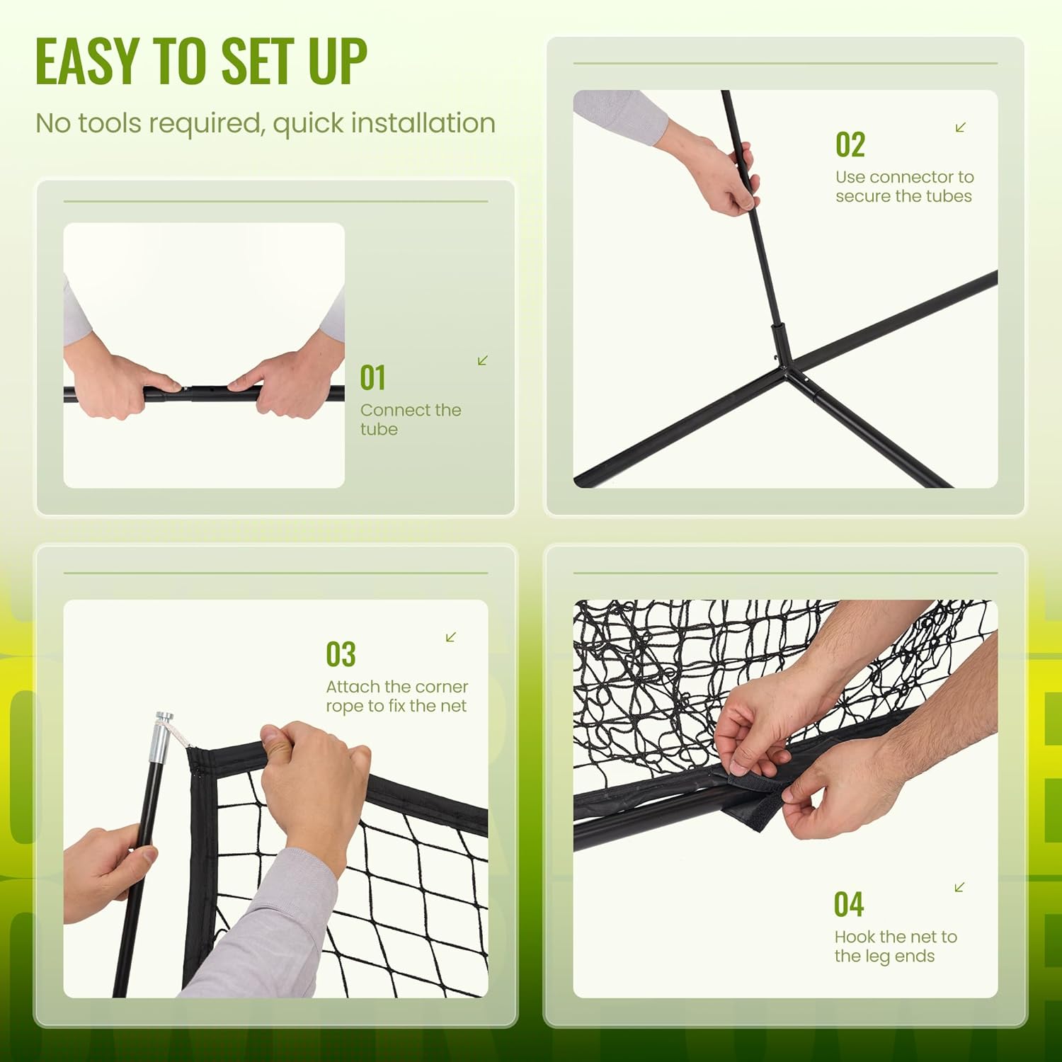 Skiennix 7x7 FT Baseball Net - Portable Batting Net with Strike Zone Target & Carry Bag