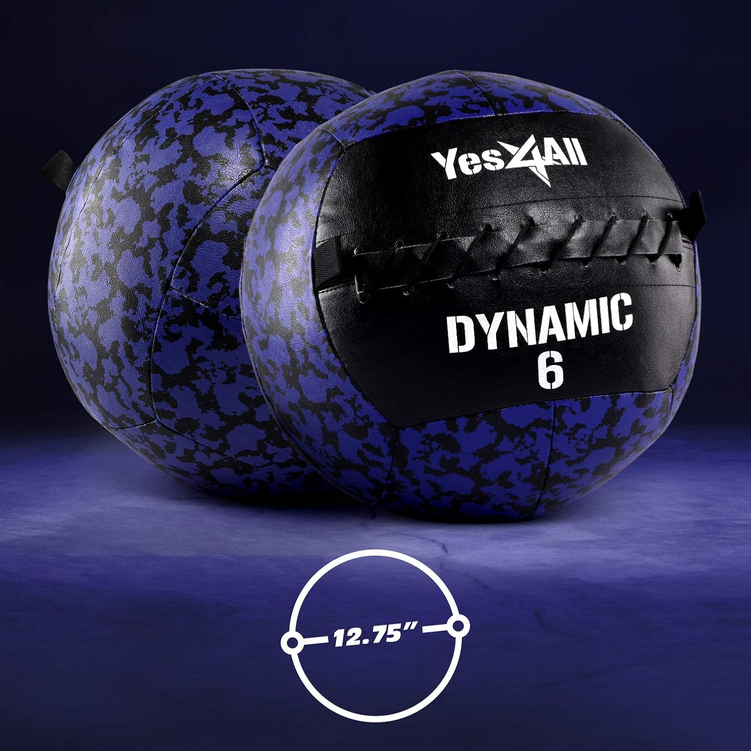 Yes4All Wall Ball - Soft Leather Weighted Exercise Ball for Dynamic Workouts | 6 LB - 30 LB