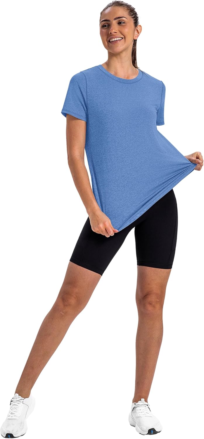 Skiennix Women's Workout Tops - Short Sleeve Athletic Shirts for Summer | Pilates & Yoga | S-3XL