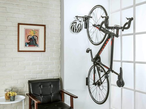 Topeak ONEUP Wall Mount Bike Hanger, Bicycle Storage, Black, 12.6” x 9.8” x 5.5”