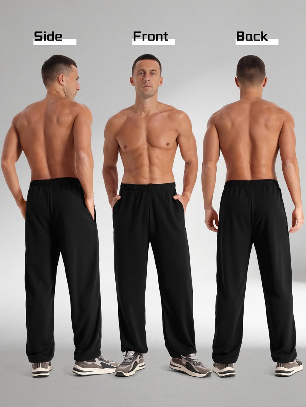 Skiennix Men's Athletic Joggers - Comfortable Sweatpants with Pockets for Gym Workouts | 4 Pack
