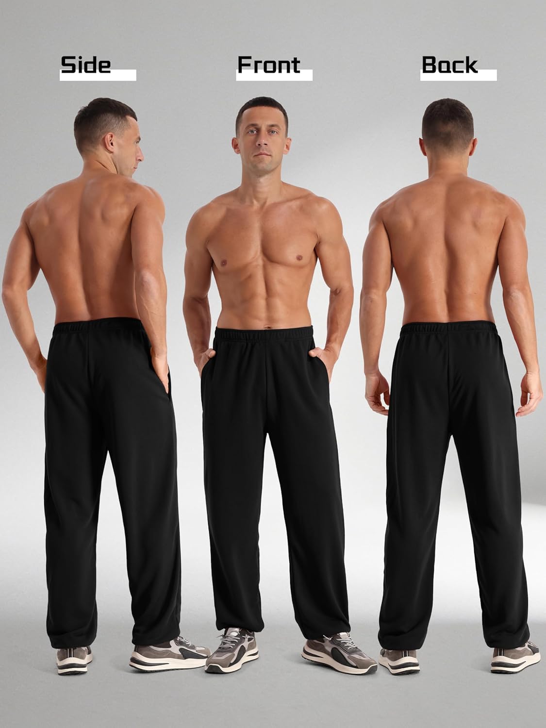 Skiennix Men's Athletic Joggers - Comfortable Sweatpants with Pockets for Gym Workouts | 4 Pack