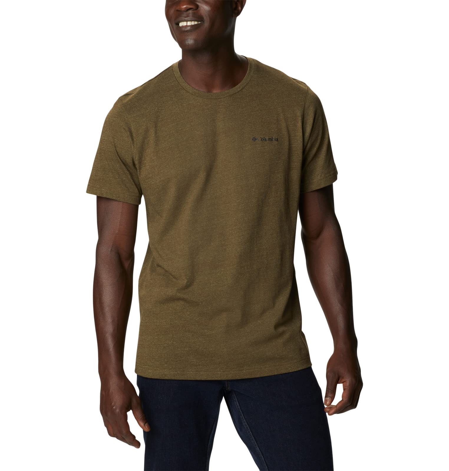 Columbia Men's Thistletown Hills Short Sleeve, Olive Green/Savory, 4X Big