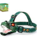 Niovexium LED Dinosaur Headlamp for Kids, Children's Toy Flashlight T-Rex Dinosaur Toys for Age 3 4 5 6 7 8 9 Years Old Kids, Camping Hiking Gear for Boys Girls