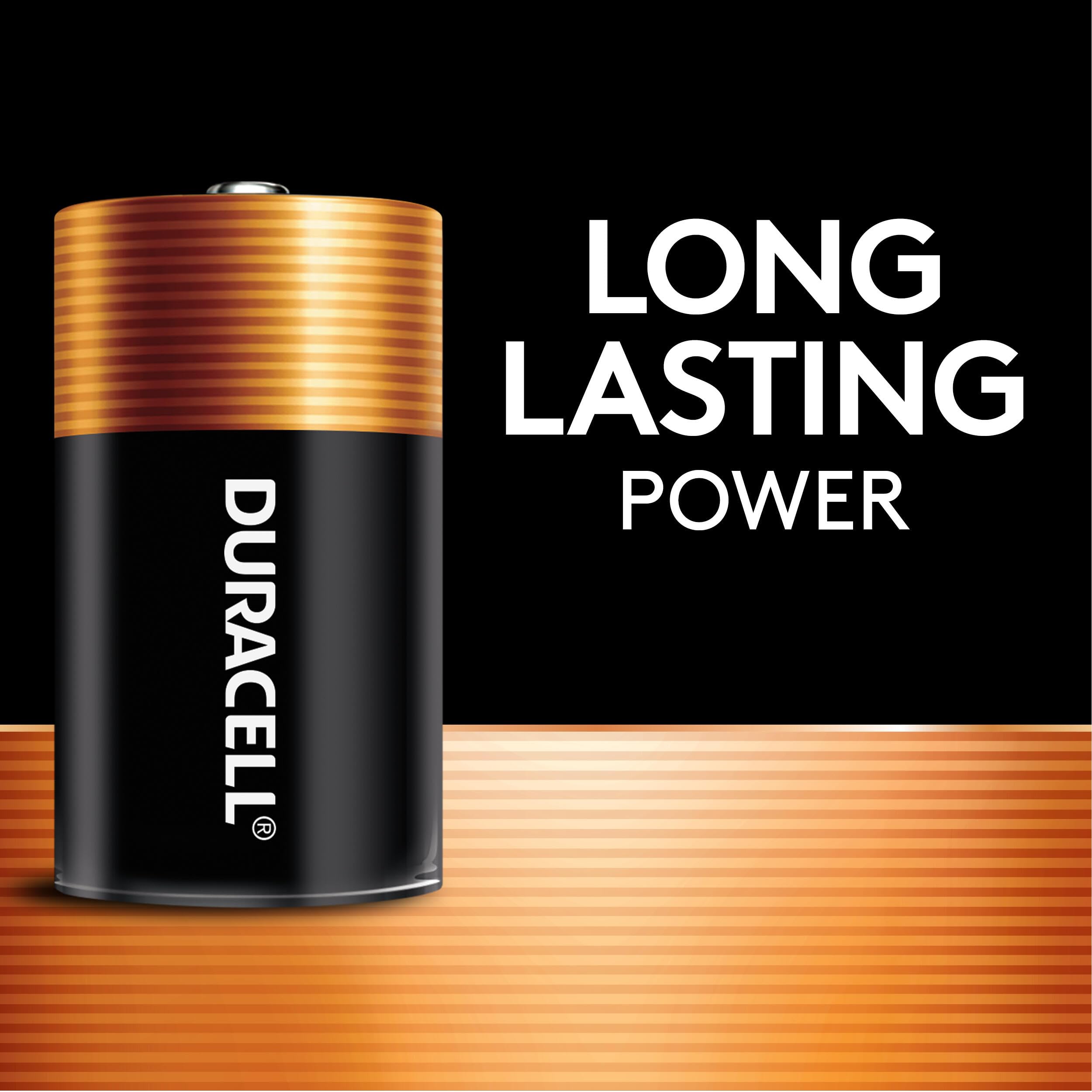 Duracell Coppertop D Batteries, 8 Count (Pack of 1), D Battery with Long-Lasting Power, All-Purpose Alkaline Battery for Household and Office Devices