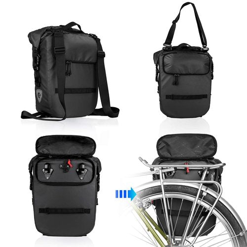 HUNTVP 20L Bike Pannier Bag Backpack Multifunctional Cycling Bicycle Rear Seat Trunk Pack Bag Bike Saddle Bag Backseat Pack Bag