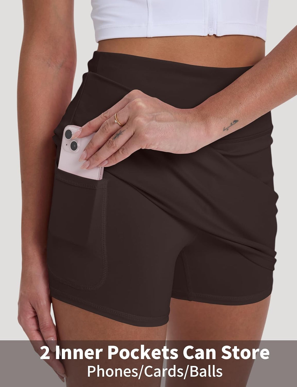 Skiennix Women's Golf Skirt | High-Waisted Tennis Skorts with Pockets for Athletic Workouts