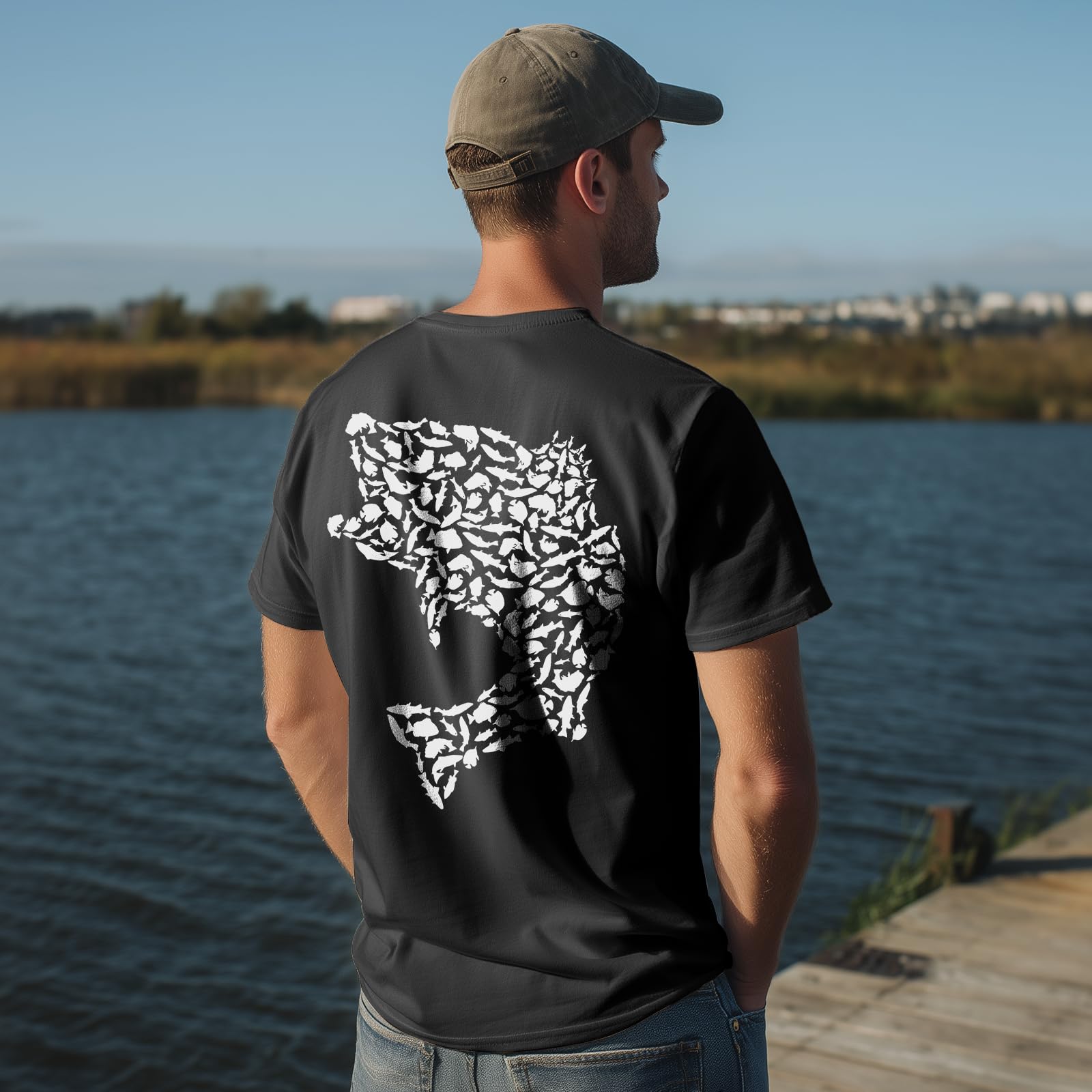 Palmyth Mens Fishing Shirts Short Sleeve UPF 50+ Quick Dry T-Shirt