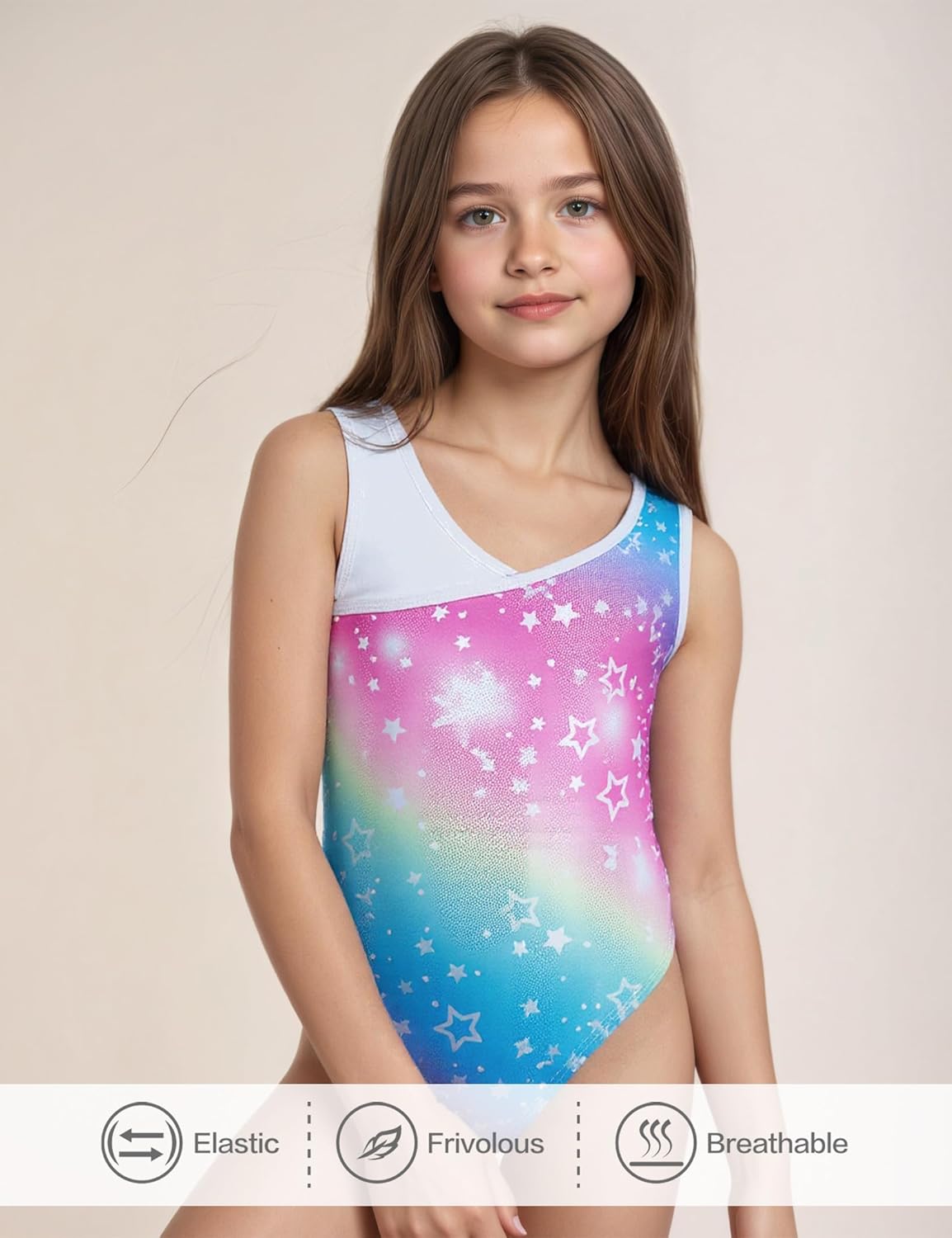Regine Switzerland Gymnastics Leotards for Girls - 4-Piece Outfit with Storage Bag & Scrunchie | Ages 3-12