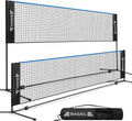 BAGAIL Badminton Net - Height Adjustable & Foldable Nylon Net for Kids | 10ft/14ft/17ft Wide