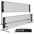 BAGAIL All-in-1 Badminton Net, Height Adjustable (Up to 5.1') Kids Volleyball Net, Quick Setup Sports Net with Portable Bag for Pickleball, Tennis, Pool, Backyard & Indoor Games - 10ft, Blue