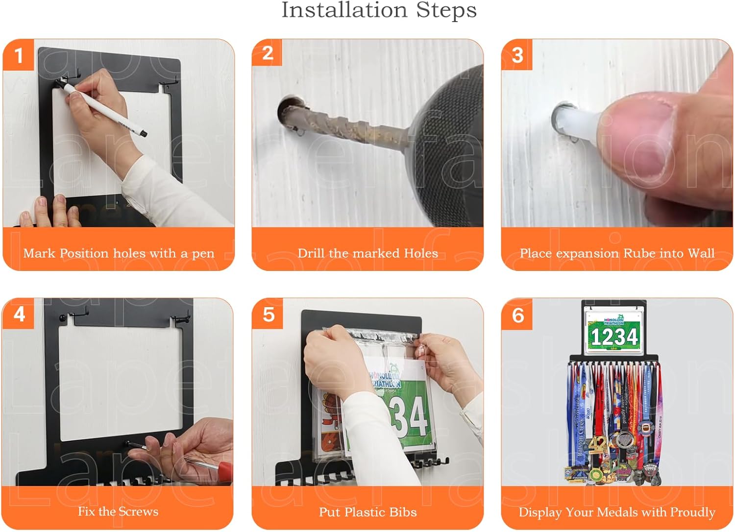 SO SHE DID Race Medal Holder - Stylish Wall Hanger for Marathon & Runner Medals | Durable Display