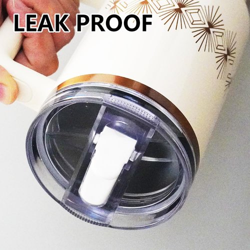 Dreamfocus 40 oz Leak Proof Flip Straw Lid Replacement for Stanley 40 oz Quencher H2.0 and ProTour Tumbler