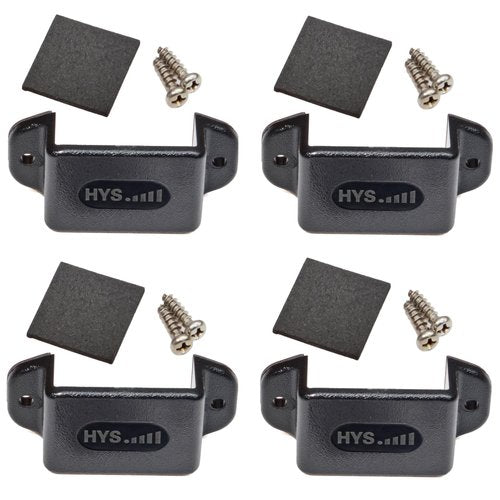 HYS Walkie Talkie Single Side Car Mount, Car Mounting Kit with Screws for Handheld CB & VHF UHF Two-Radio with Belt Clip (Pack of 4)