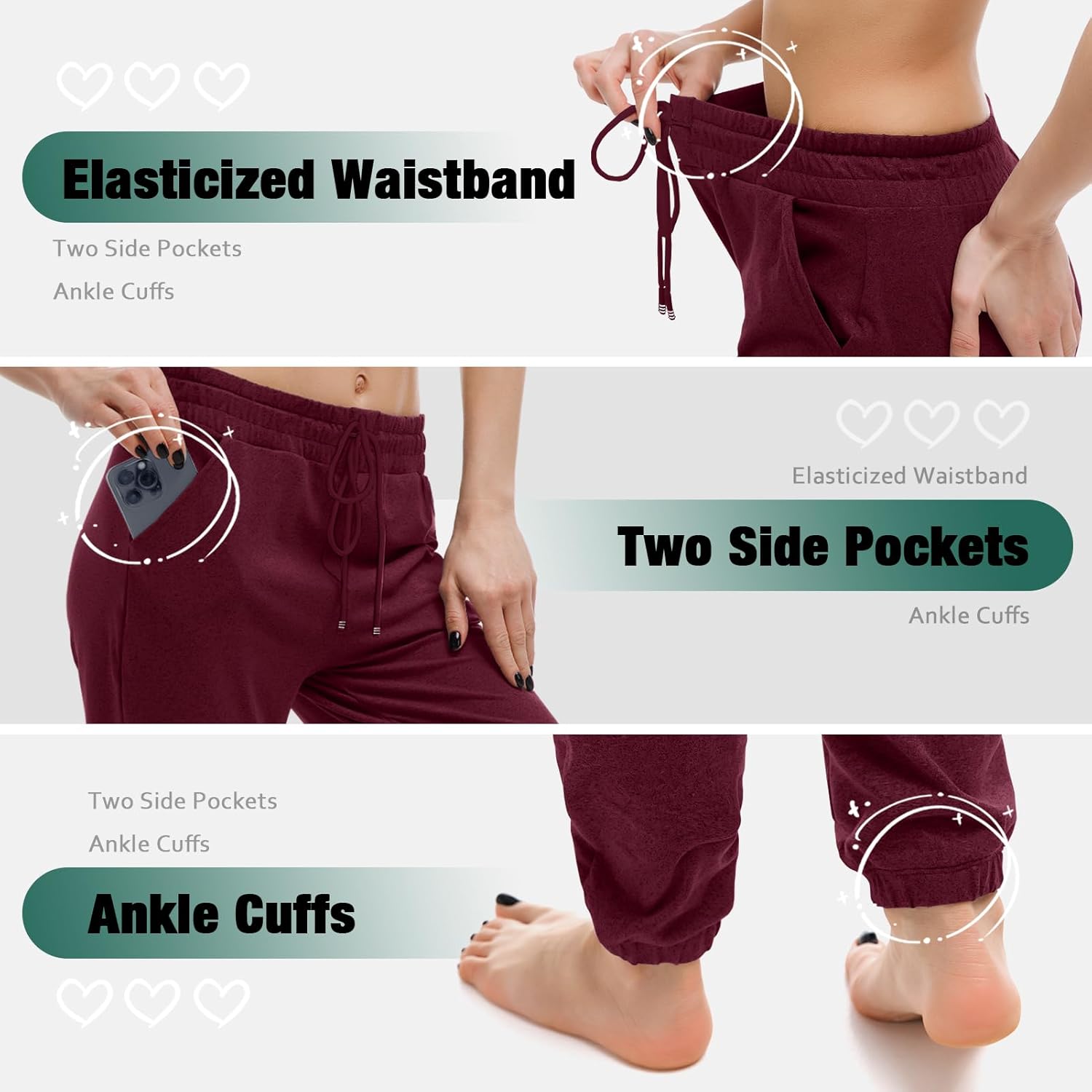 Walifrey Women's Joggers - Comfortable Sweatpants with Pockets for Lounging & Workouts | Stylish Fit