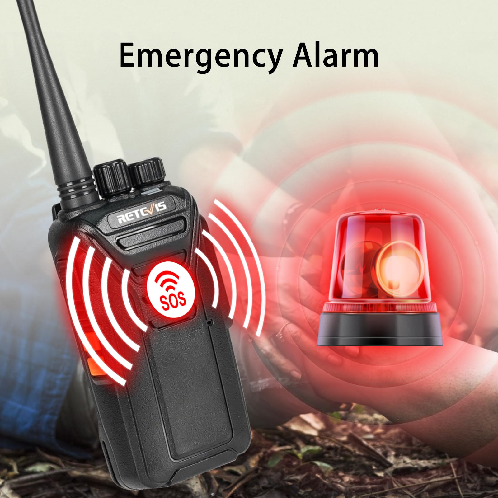 Retevis RT27V MURS Radios, Walkie Talkies with Earpiece, Long Range, Rechargeable, Low-Traffic Channel, Durable, Two Way Radios for Hunting Camping Farm（2 Pack）