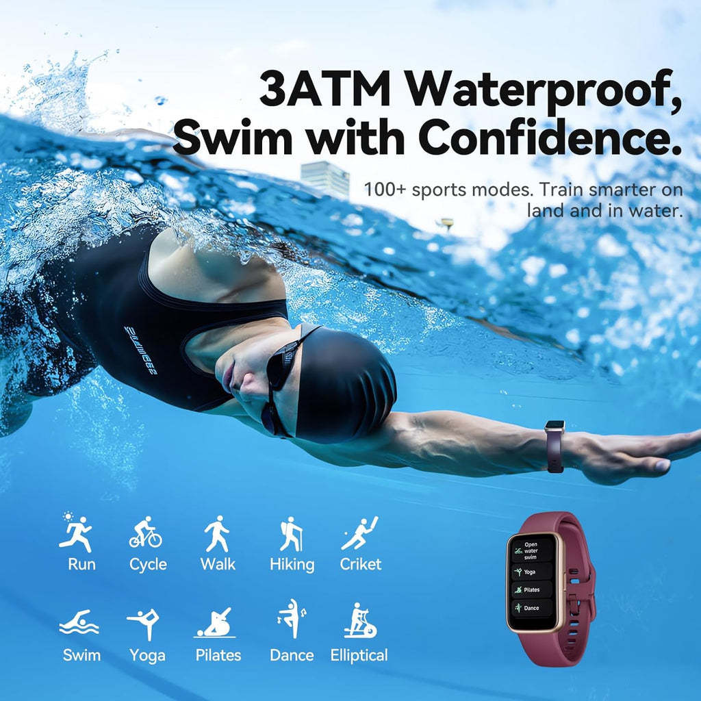 Skiennix Smart Watch - 1.47" Color Screen Fitness Tracker with 100+ Sport Modes & Heart Rate Monitor | Waterproof