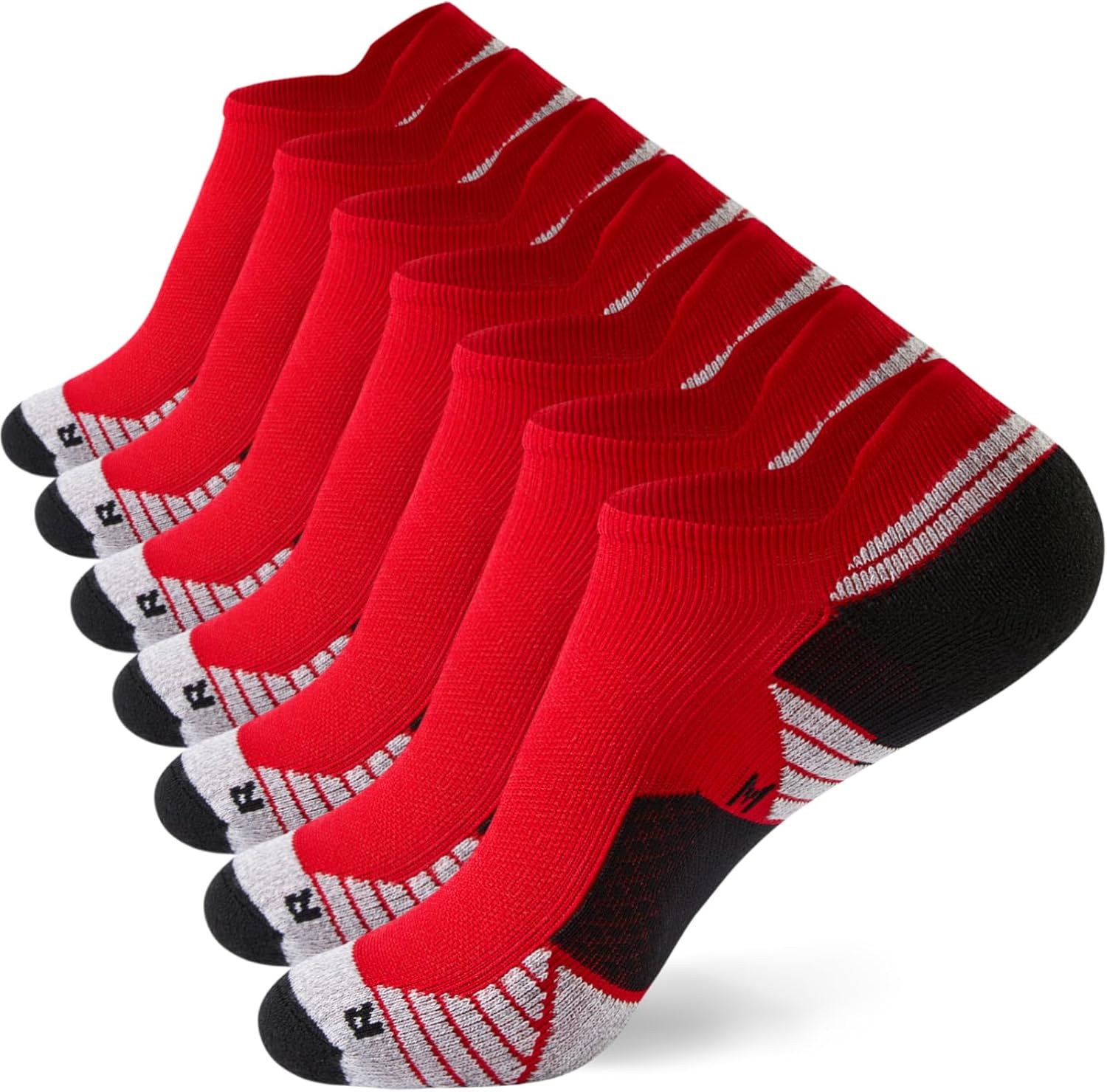 WANDER Men's Athletic Running Socks - 7 Pairs of Thick Cushion Low Cut Ankle Socks | Sizes 6-14