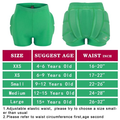 Kids Hip Butt Protection Pads Shorts, Youth Child 3D Tailbone Protective Padded Short Pants for Hockey Roller Skating Skateboarding Scooter Skiing Skating Snowboard (Pink, XX-Small)