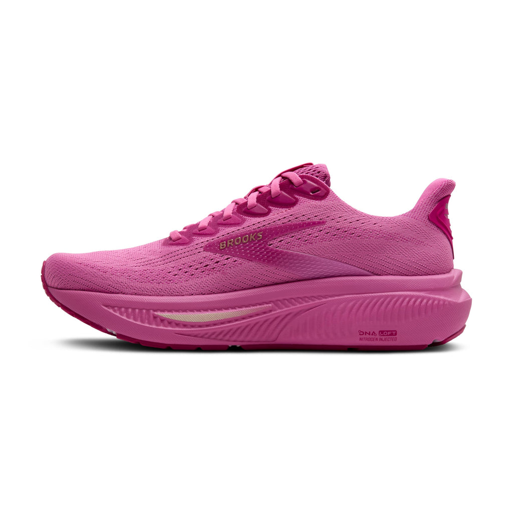 Brooks Women’s Ghost 17 Neutral Running Shoe - Pink/Fuchsia/Gold - 8.5 Medium