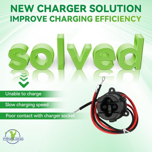Panglong Golf Cart 48V MAC DC Charger-Plug Powerwise Receptacle fits Yamaha Golf Cart Charger Plug, Suitable for Yamaha G29 Electric 2011-2017 Golf Cart, OEM#JR1-H235A-00, JW9-H6181-00