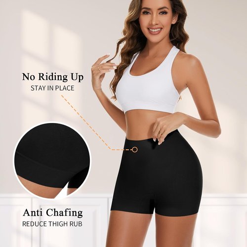 FRESBEIT Slip Shorts for Women - Anti-Chafing Boyshorts for Smooth Under Dresses | Comfortable Fit