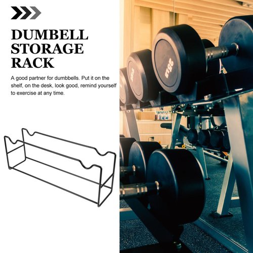 INOOMP Dumbbell Holder Stand Compact Dumbbell Rack for Home Gym Strength Training Weight Storage Rack 15.74X5.90X3.93In Fitness Equipment Organizer