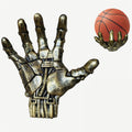 Skiennix Basketball Holder Wall Mount - Cyberpunk Mechanical Hand Design | Unique Resin Wall Art for Man Cave