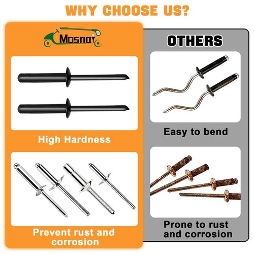 Complete Body Rivet Kit Fit for EZGO TXT Golf Cart Gas/Electric 1995+, with 10 X-Mas Fastener Tree Rivets
