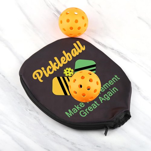 HOLLP 2PC Pickleball Paddle Covers Pickleball Make Retirement Great Again Funny Pickleball Paddle Pouch Gift (Make Retirement Great Again)