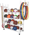 Champion Sports Equipment Cart - Durable White Design for Easy Transport and Storage