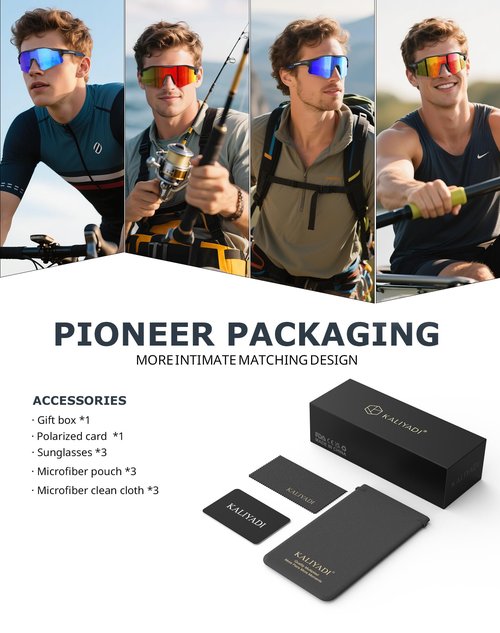KALIYADI Mens-Sunglasses Polarized Running-Sunglasses: Sports Sun Glasses Men Women UV400 Protection for Cycling Fishing