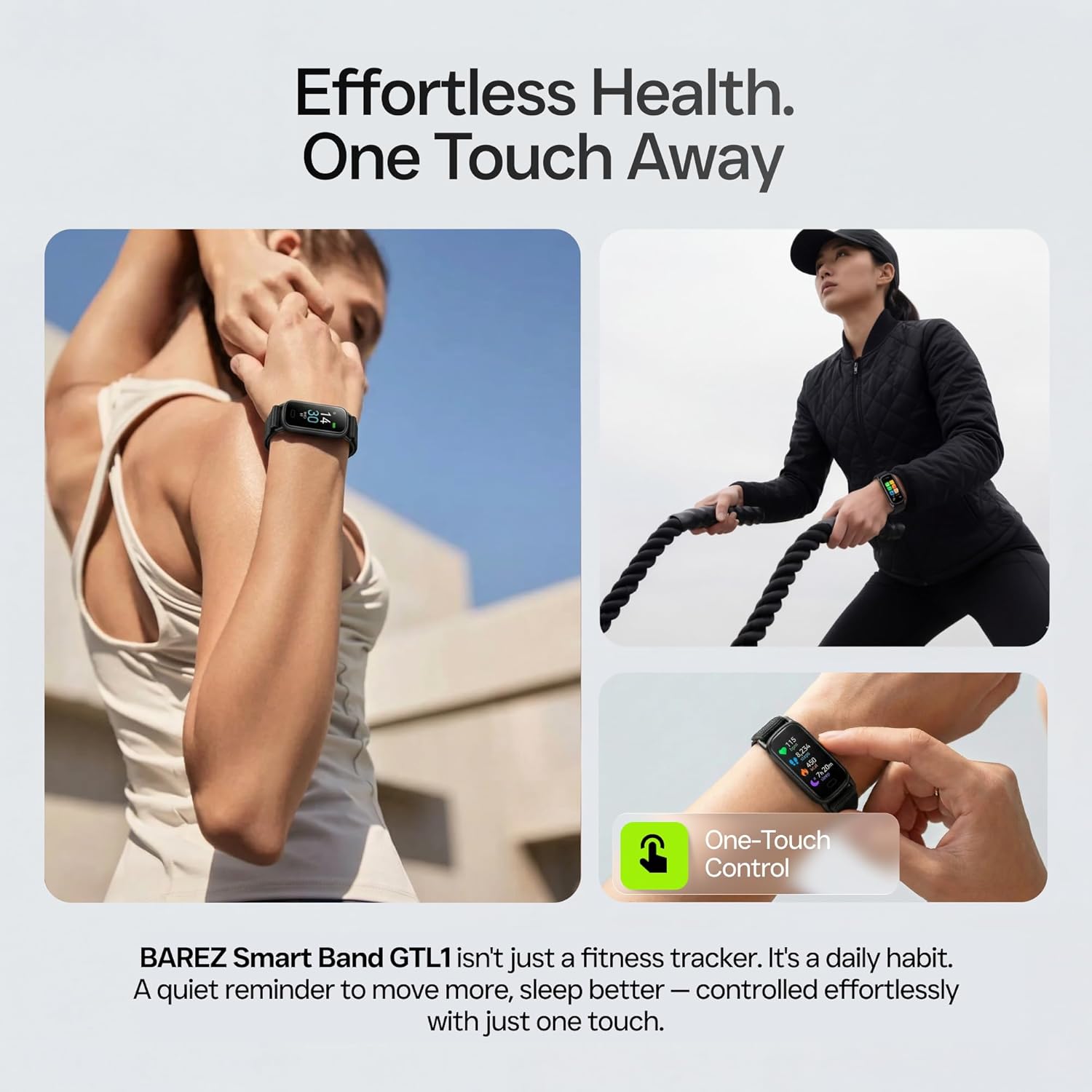 Skiennix Lightweight Fitness Tracker - AI Sleep Insights, Heart Rate & SpO2 Monitoring | IP68 Waterproof, 16 Sport Modes (Black)